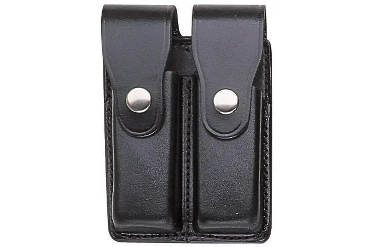 Bianchi 20C Double Magazine Pouch - Plain Tan, Chrome 10754